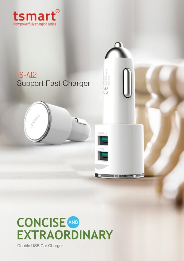 Tsmart Şarj Kablolu 3.4A Araç Şarj Seti