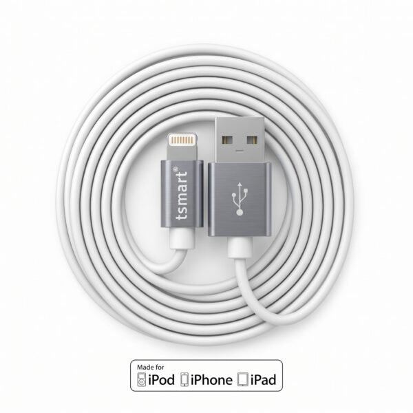 m0 TSMART Apple MFi Lisanslı iPhone Şarj Kablosu | Hızlı Şarj & Veri Aktarım | Dayanıklı Lightning Data Kablosu | iPhone 14/13/12/11/XR/XS/8 Uyumlu