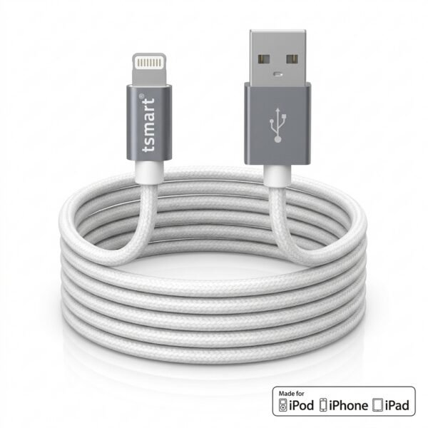 m2 TSMART Apple MFi Lisanslı iPhone Şarj Kablosu | Hızlı Şarj & Veri Aktarım | Dayanıklı Lightning Data Kablosu | iPhone 14/13/12/11/XR/XS/8 Uyumlu