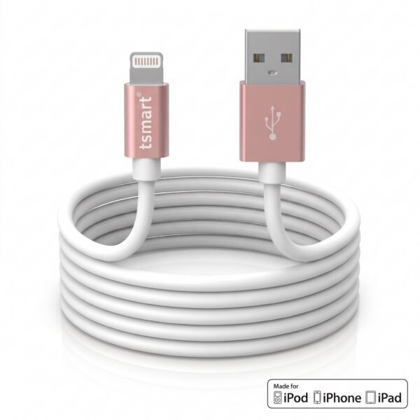r0 TSMART Apple MFi Lisanslı iPhone Şarj Kablosu | Hızlı Şarj & Veri Aktarım | Dayanıklı Lightning Data Kablosu | iPhone 14/13/12/11/XR/XS/8 Uyumlu