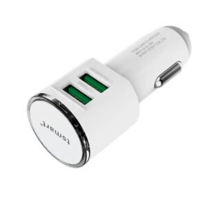 ts-a12-arac-sarji Tsmart Şarj Kablolu 3.4A Araç Şarj Seti