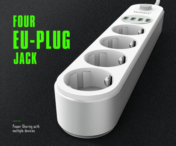 Tsmart Akım Korumalı Akıllı Priz 4USB Port