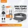 k20-2 Tsmart 30W Usb-C To Lightning iPhone Hızlı Şarj Kablosu TS-K20