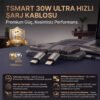tsk20-1 Tsmart 30W Usb-C To Lightning iPhone Hızlı Şarj Kablosu TS-K20