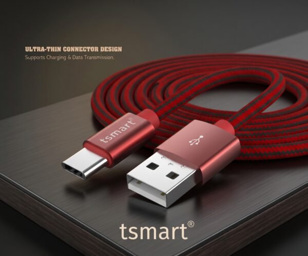 02 Tsmart Örgülü Type-C Şarj ve Data Kablosu